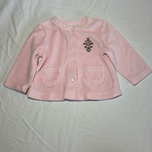 LIKE NEW Velour 0-3 month  2-piece outfit. - Picture 2 of 6